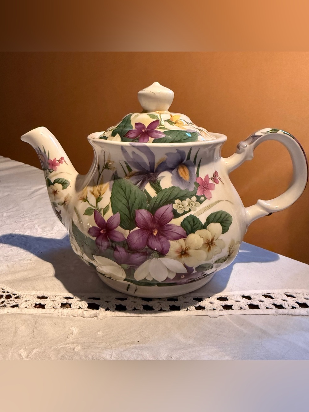 Vintage Sadler Floral Ceramic Teapot Made in England